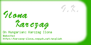 ilona karczag business card